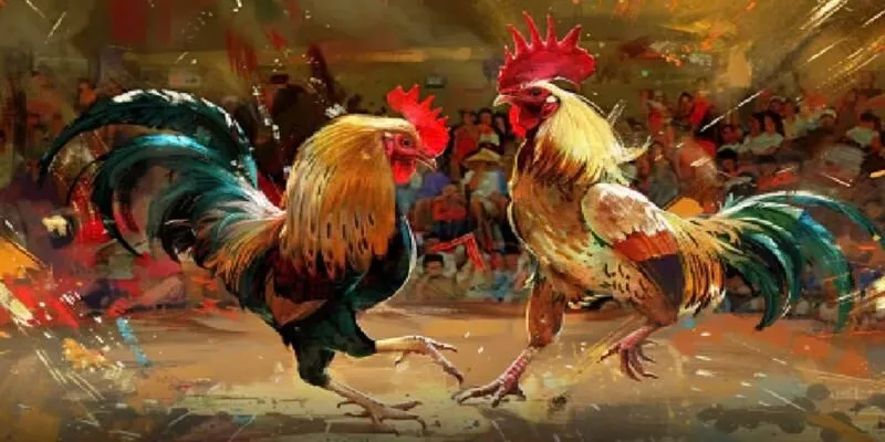 Gà chiến sung mãn trước giờ thi đấu